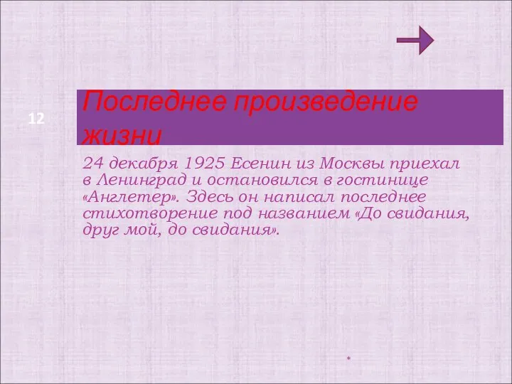 24 декабря 1925 Есенин из Москвы приехал в Ленинград и остановился