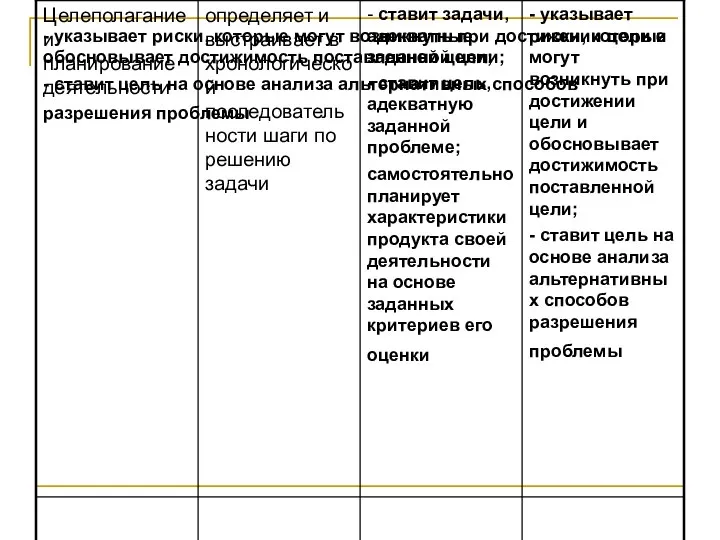 - указывает риски, которые могут возникнуть при достижении цели и обосновывает