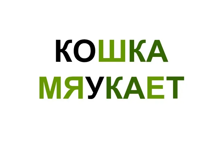 КОШКА МЯУКАЕТ