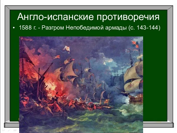 Англо-испанские противоречия 1588 г. - Разгром Непобедимой армады (с. 143-144)