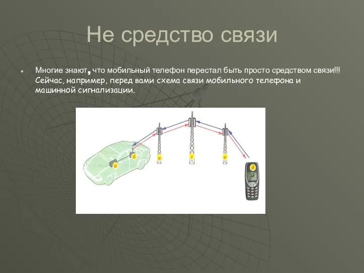 Не средство связи Многие знают, что мобильный телефон перестал быть просто