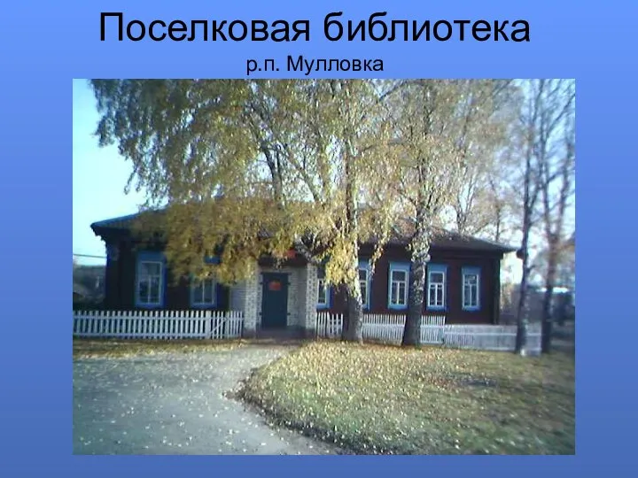 Поселковая библиотека р.п. Мулловка