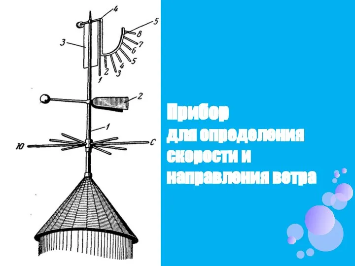 Прибор для определения скорости и направления ветра