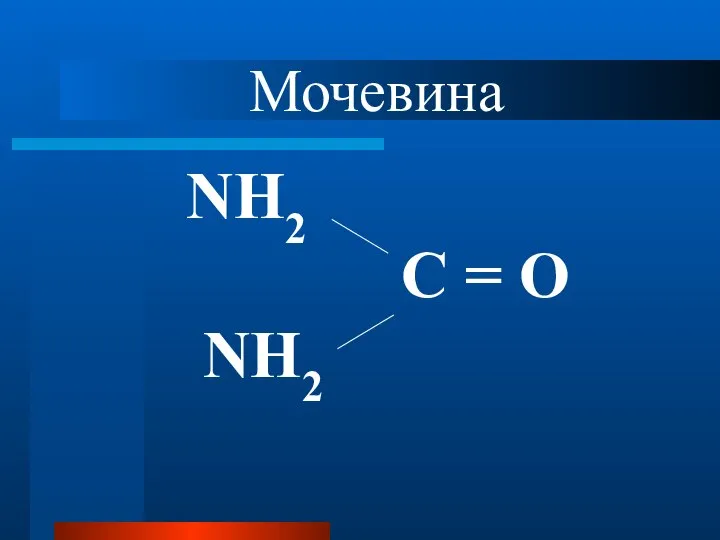 Мочевина NH2 С = О NH2