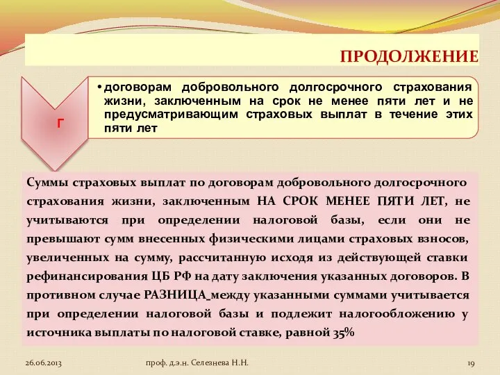 ПРОДОЛЖЕНИЕ Суммы страховых выплат по договорам добровольного долгосрочного страхования жизни, заключенным