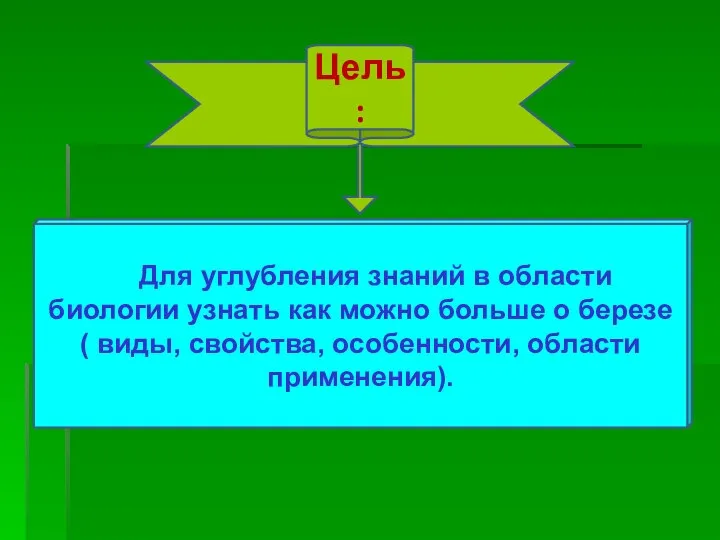 Цель: Для углубления знаний в области биологии узнать как можно больше