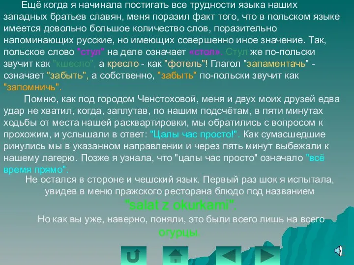 Ещё когда я начинала постигать все трудности языка наших западных братьев