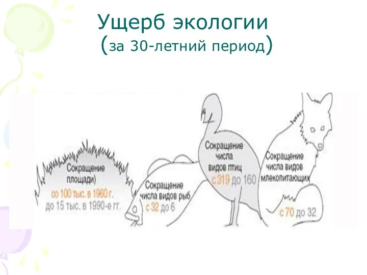 Ущерб экологии (за 30-летний период)