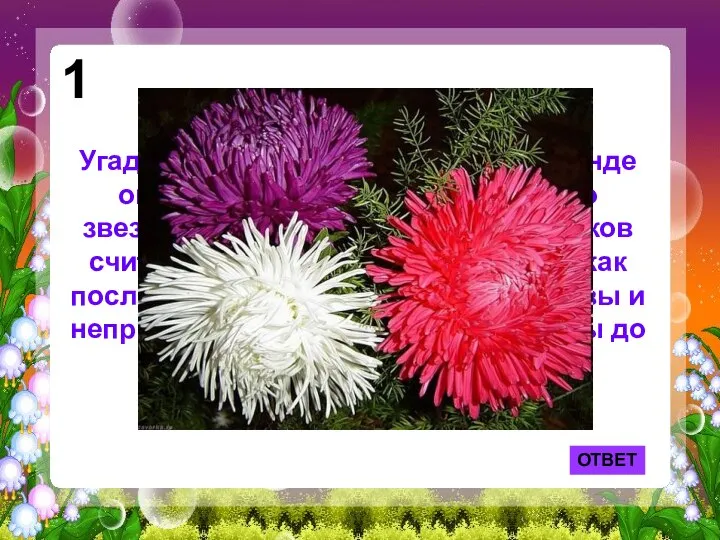 Угадайте, что это за цветок? По легенде он вырос из пылинки,