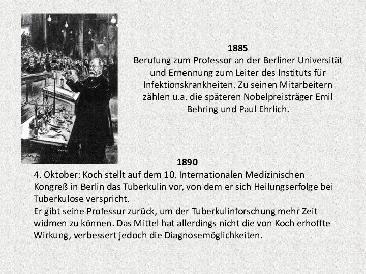 1885 Berufung zum Professor an der Berliner Universität und Ernennung zum