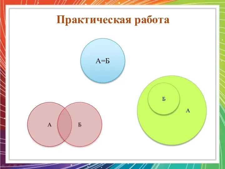 Практическая работа А=Б А Б А Б