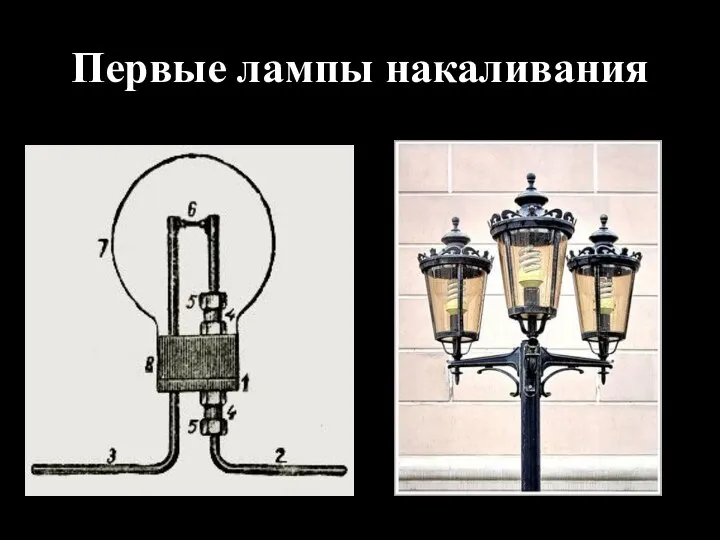 Первые лампы накаливания