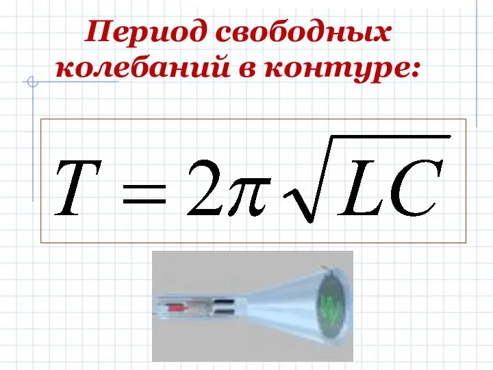 Период свободных колебаний в контуре: