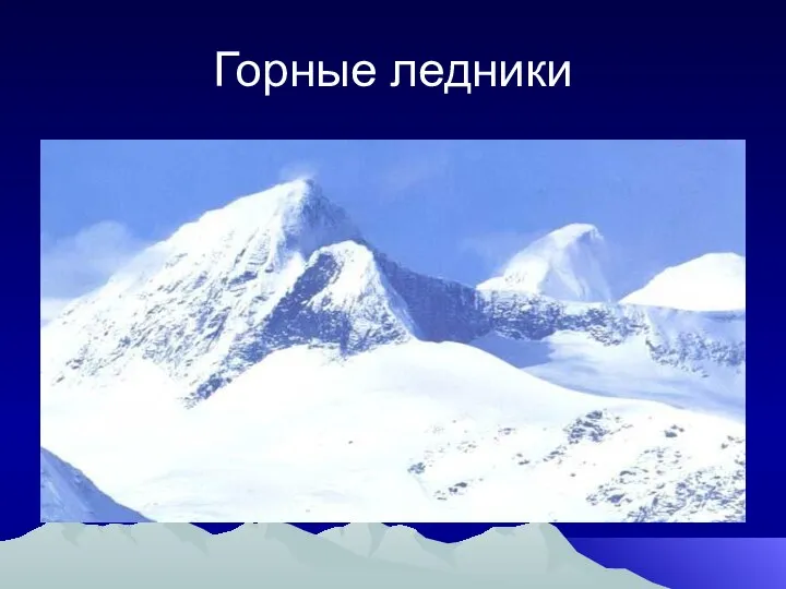 Горные ледники