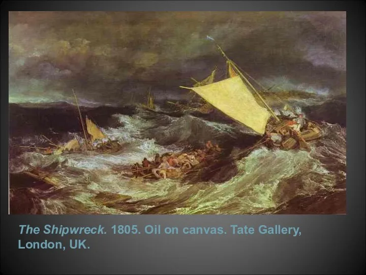 The Shipwreck. 1805. Oil on canvas. Tate Gallery, London, UK.