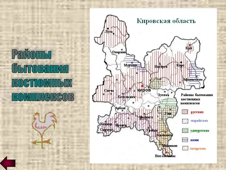 Районы бытования костюмных комплексов