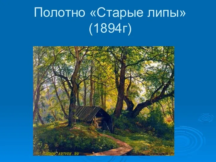 Полотно «Старые липы» (1894г)