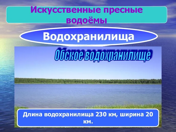 Искусственные пресные водоёмы Каналы Кулундинский канал Пруды Осенний пруд Водохранилища Обское