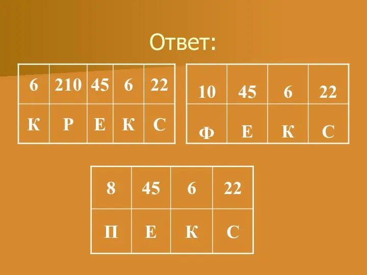 Ответ: