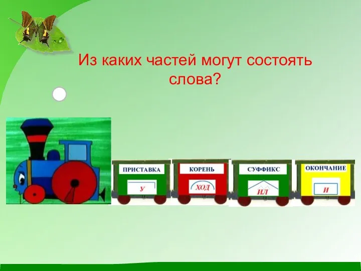 Из каких частей могут состоять слова?