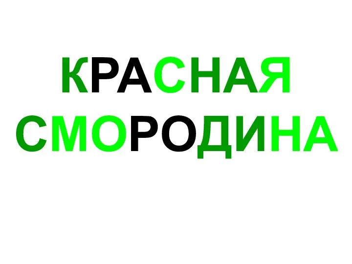 КРАСНАЯ СМОРОДИНА