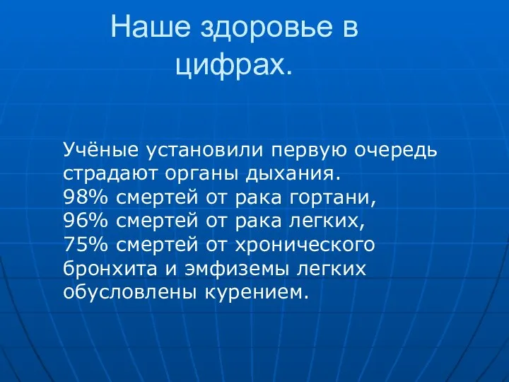 Наше здоровье в цифрах. Учёные установили первую очередь страдают органы дыхания.