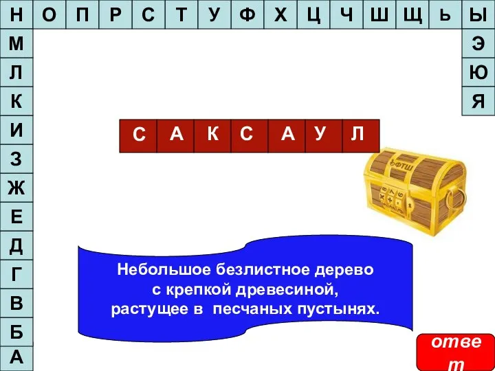 Небольшое безлистное дерево с крепкой древесиной, растущее в песчаных пустынях. А