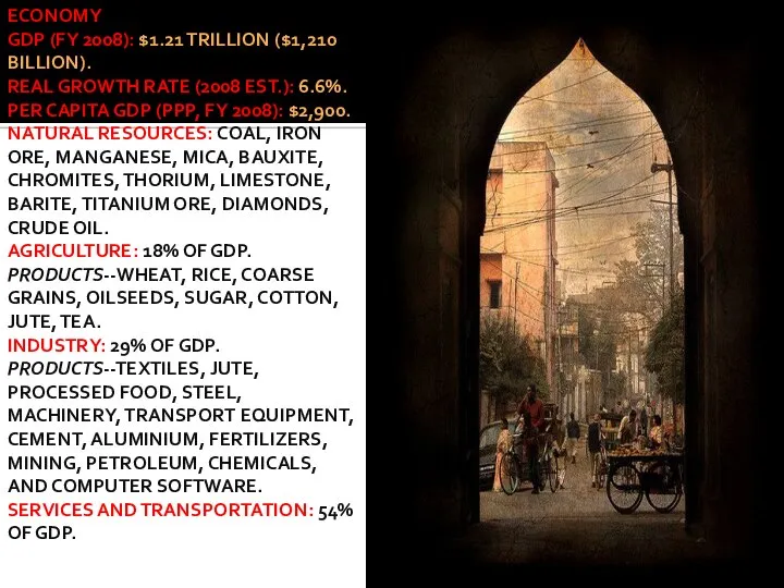 Economy GDP (FY 2008): $1.21 trillion ($1,210 billion). Real growth rate