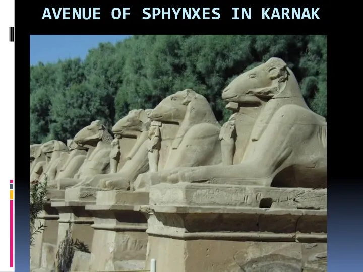 AVENUE OF SPHYNXES IN KARNAK