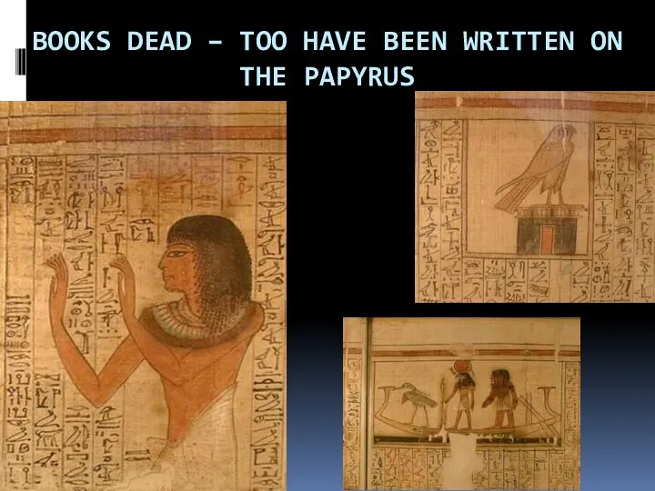 BOOKS DEAD – TOO HAVE BEEN WRITTEN ON THE PAPYRUS