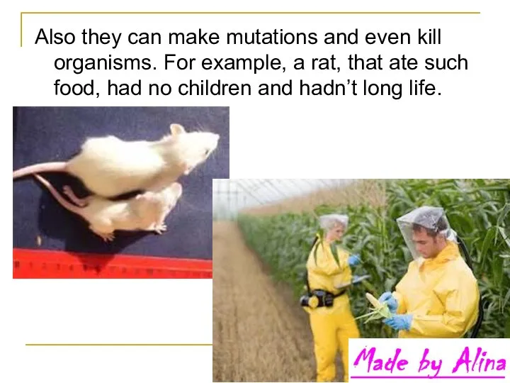 Also they can make mutations and even kill organisms. For example,