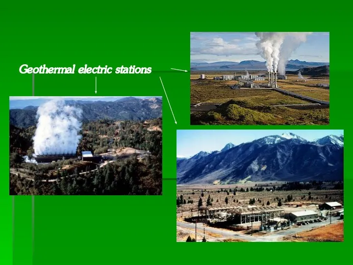 Geothermal electric stations