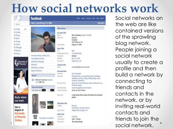 How social networks work Social networks on the web are like