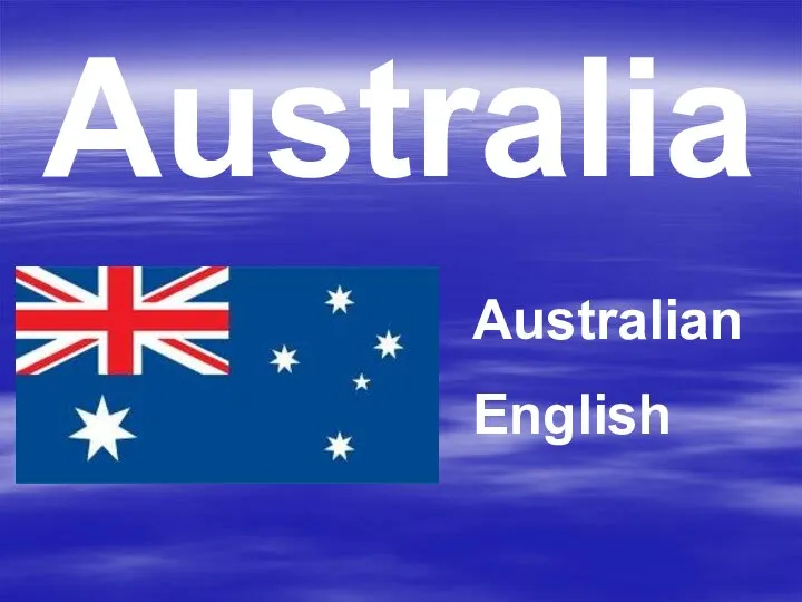 Australia Australian English