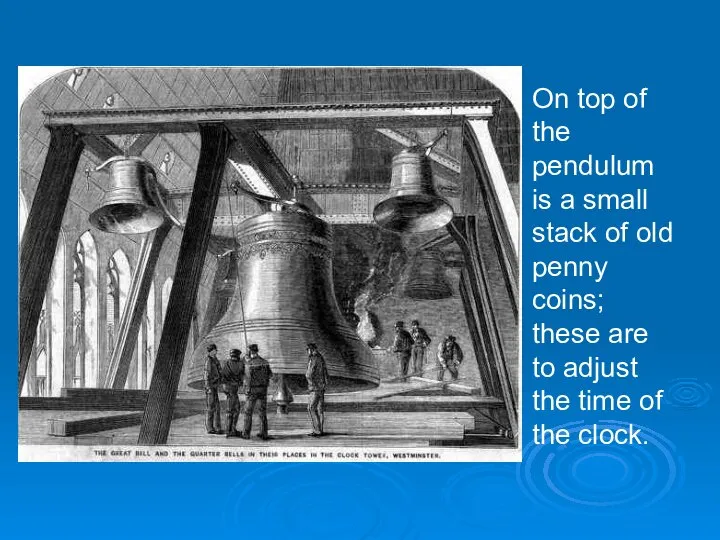 On top of the pendulum is a small stack of old