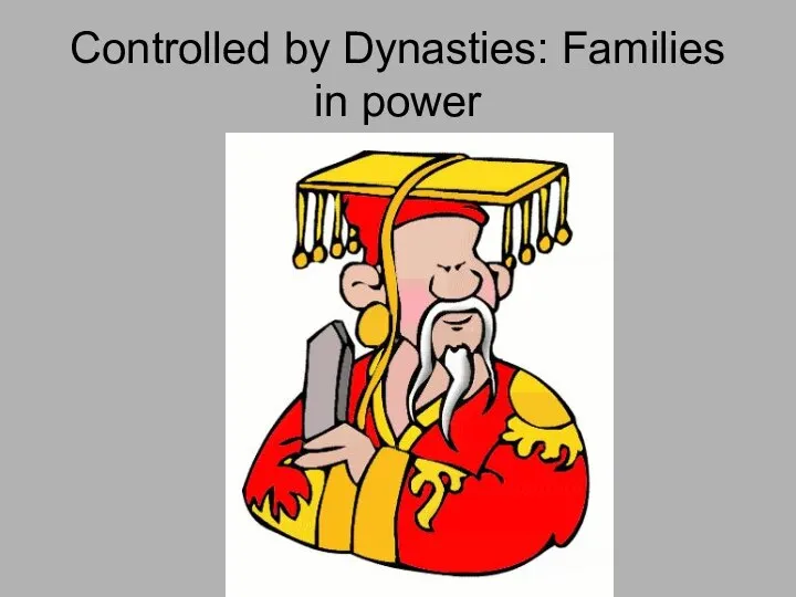 Controlled by Dynasties: Families in power