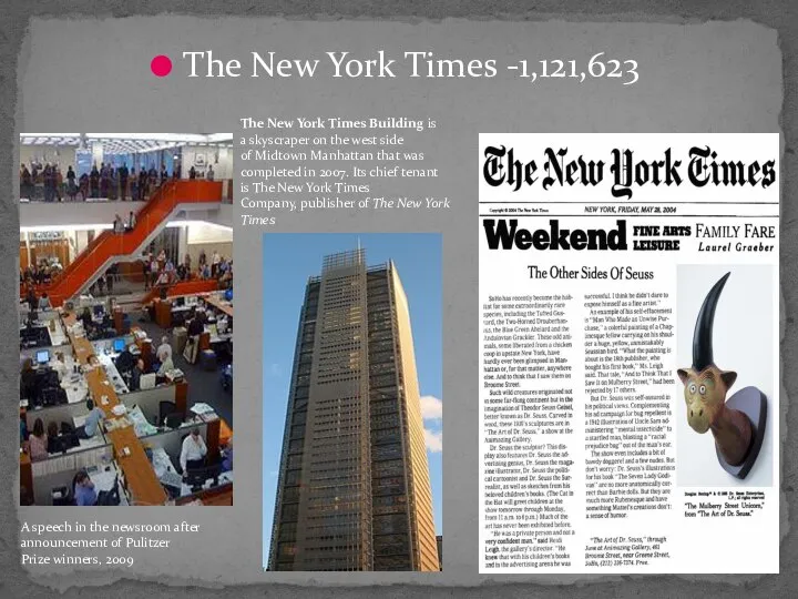 The New York Times -1,121,623 A speech in the newsroom after