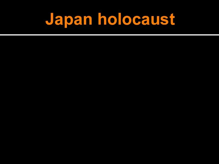 Japan holocaust