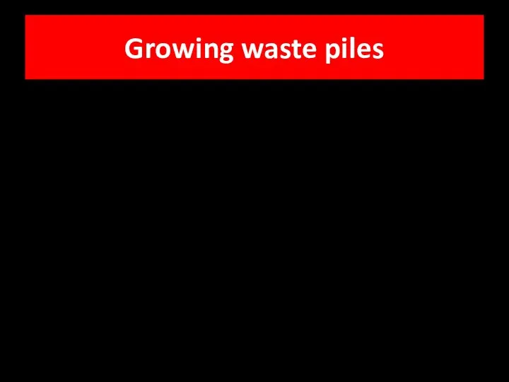 Growing waste piles