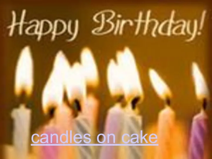 candles on cake