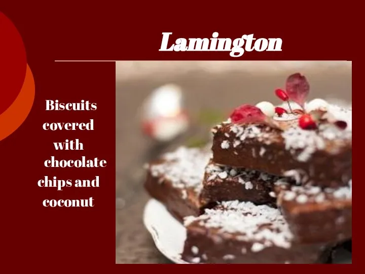 Lamington Biscuits covered with chocolate chips and coconut