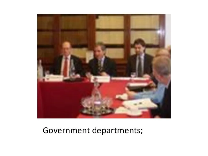 Government departments;