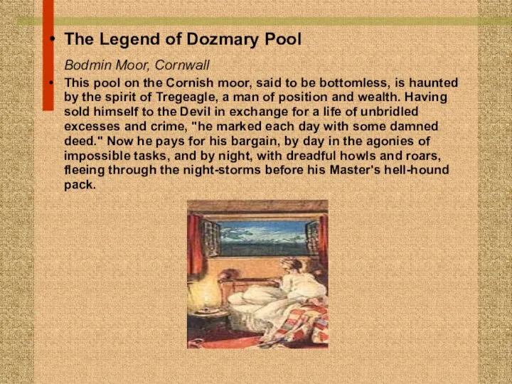 The Legend of Dozmary Pool Bodmin Moor, Cornwall This pool on