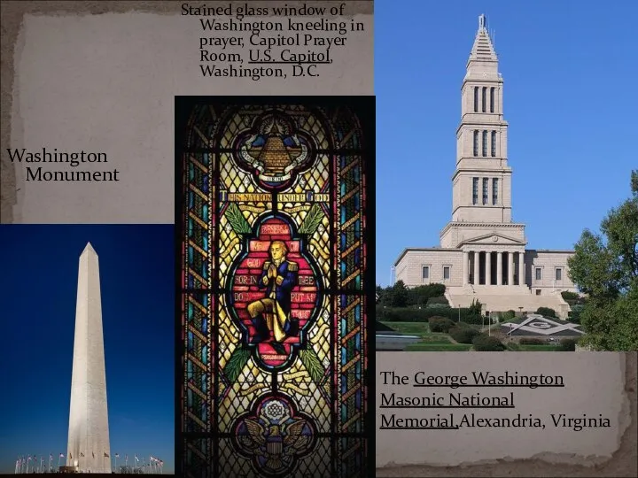 The George Washington Masonic National Memorial,Alexandria, Virginia Washington Monument Stained glass