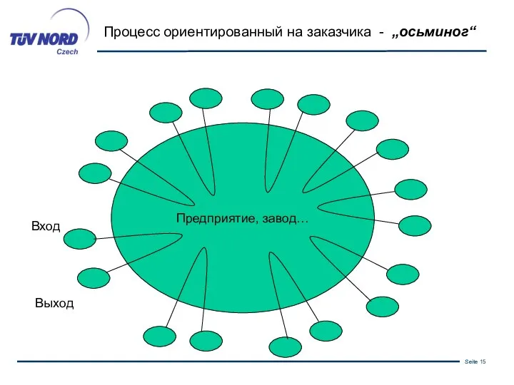 Предприятие, завод… Вход Выход Процесс ориентированный на заказчика - „осьминог“