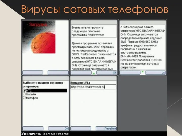 Вирусы сотовых телефонов