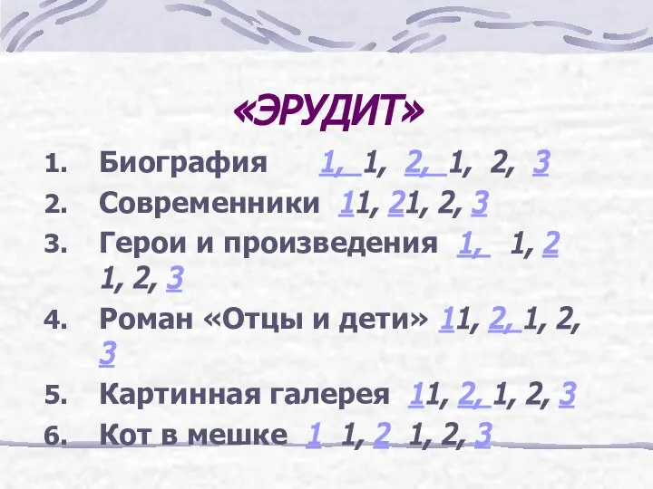 «ЭРУДИТ» Биография 1, 1, 2, 1, 2, 3 Современники 11, 21,