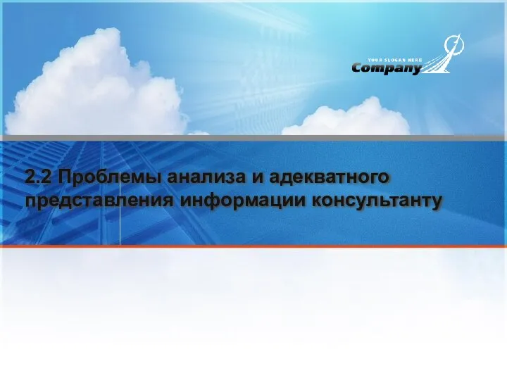 2.2 Проблемы анализа и адекватного представления информации консультанту