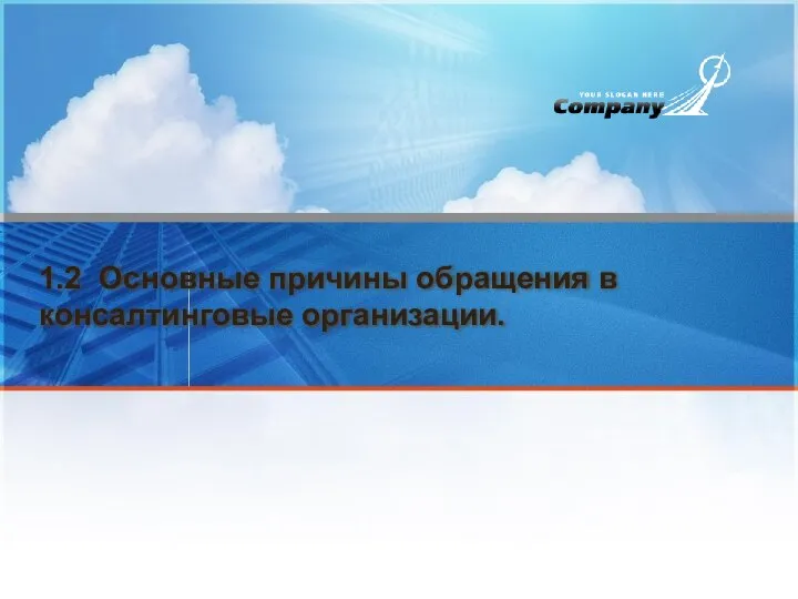 1.2 Основные причины обращения в консалтинговые организации.