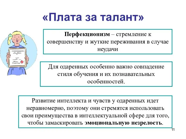 «Плата за талант» Перфекционизм – стремление к совершенству и жуткие переживания